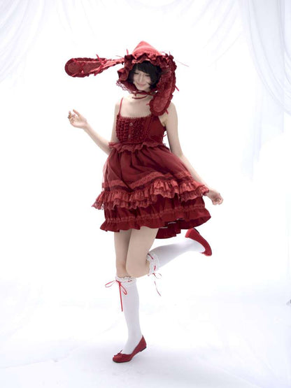 Dark Lolita Lace Mesh Sundress Dress【s0000014684】