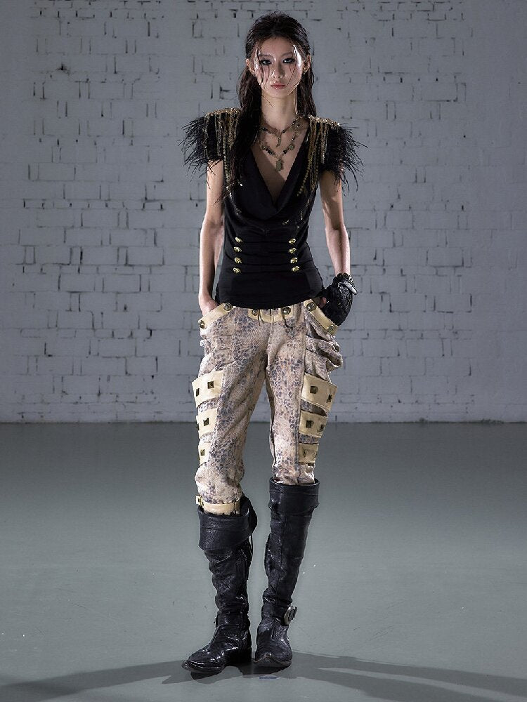 Parched Ostrich Feather Vest【s0000016200】