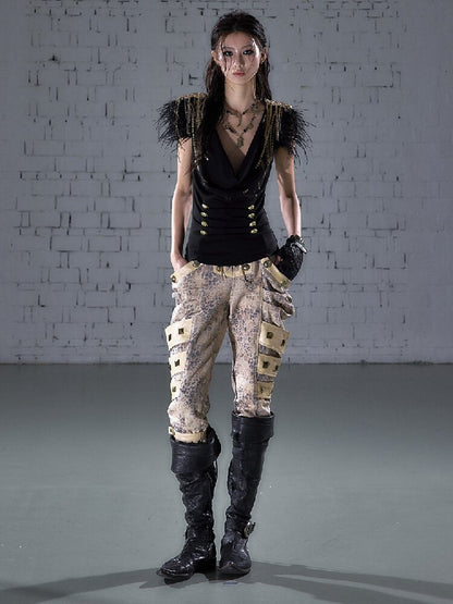 Parched Ostrich Feather Vest【s0000016200】