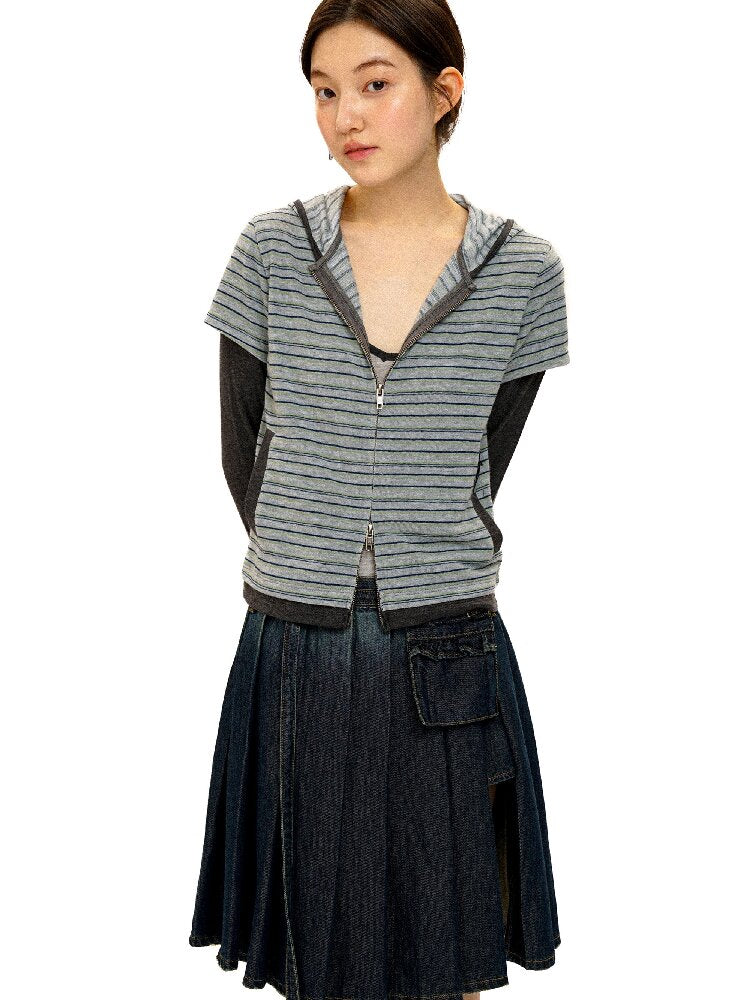 Tencel Wool Stripe Cardigan【s0000016418】