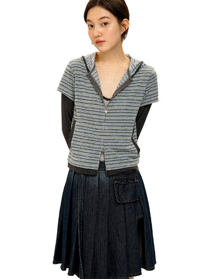 Tencel Wool Stripe Cardigan【s0000016418】