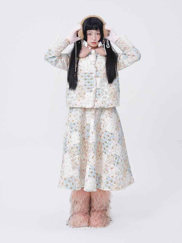 Retro Cute Soft Girl Hair Collar Cotton Coat【s0000005587】