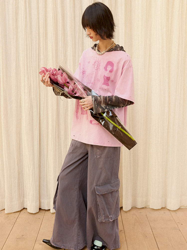 Printed Short Sleeve T-Shirt【s0000012426】