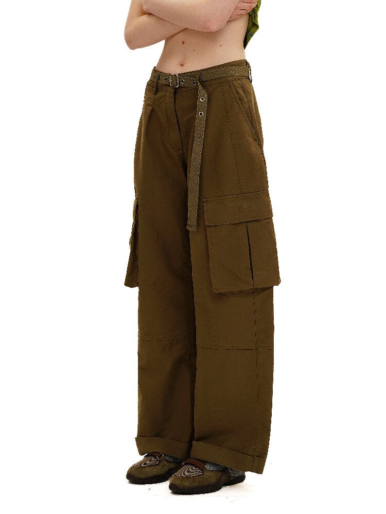 Long Staple Cotton Cargo Trousers【s0000016138】