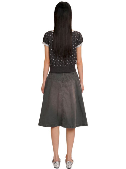 Double zipper one shoulder short sleeve t-shirt【s0000013430】