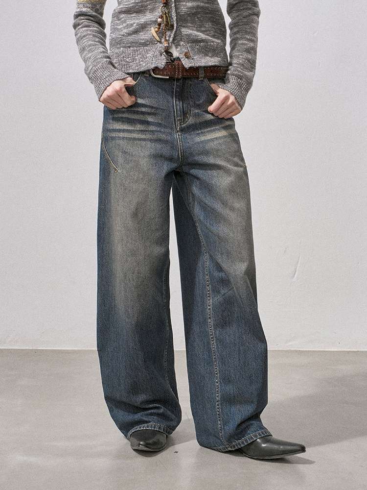 Cat Whisker Wide Leg Vintage Jeans【s0000015216】