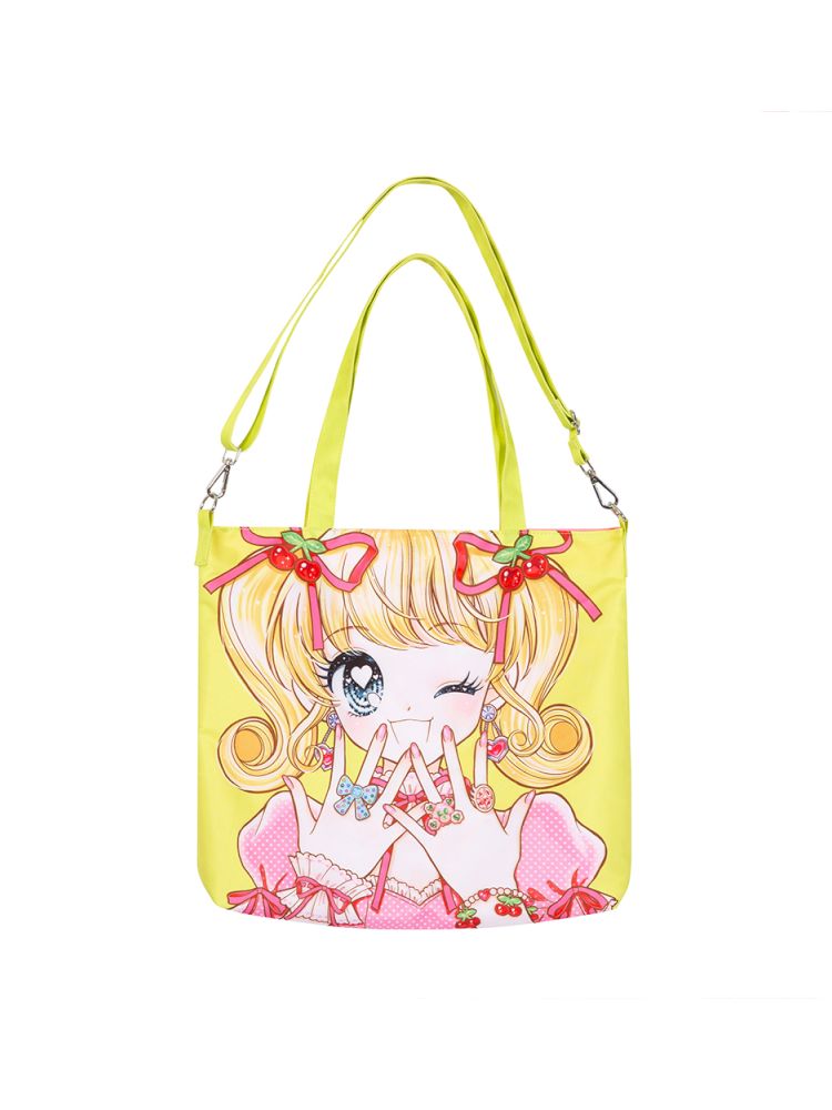 Girl Illustration Pattern Crossbody Handbag【s0000012347】