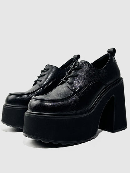 Y2K Thick Soled Punk Leather Shoes【s0000015717】