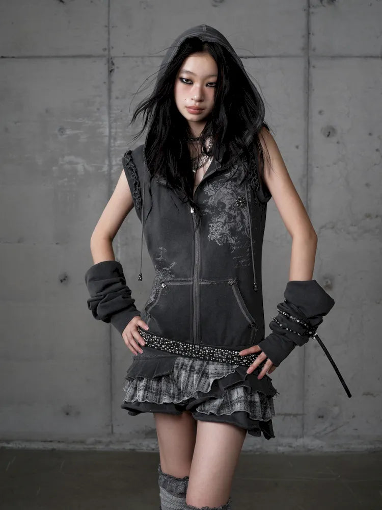 Detachable Hooded Sweatshirt Dress【s0000013943】