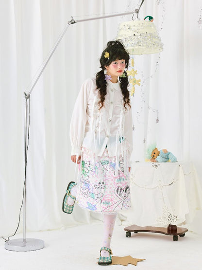 Patchwork Double Color Half-body Skirt【s0000011941】