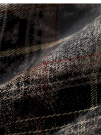 Patchwork Plaid Shirt Dress Skirt【s0000014473】