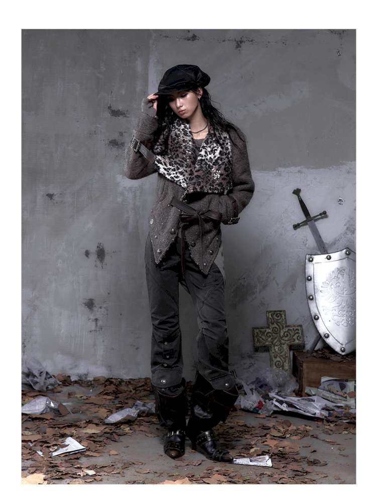 Slightly Flared Suede Casual Pants【s0000014480】