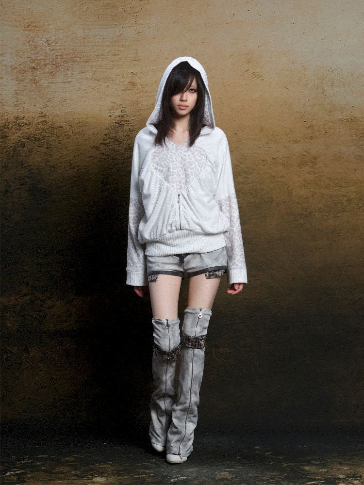 낮은 허리 반바지 2 개 레깅스 [S000011805]