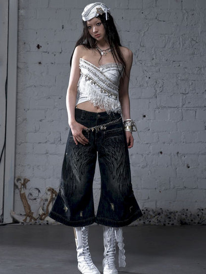 Irregular short strapless vest【s0000012783】