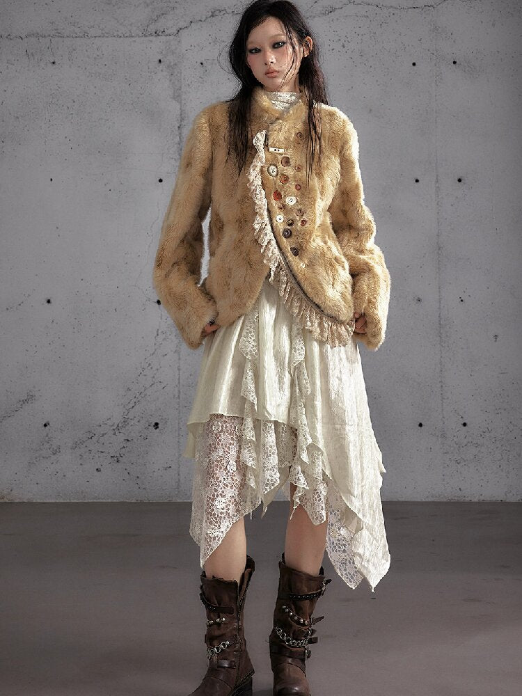 Plush Eco-Friendly Fur Coat【s0000019161】