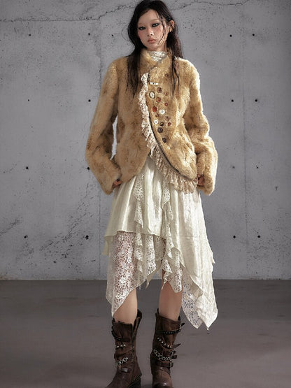 Plush Eco-Friendly Fur Coat【s0000019161】