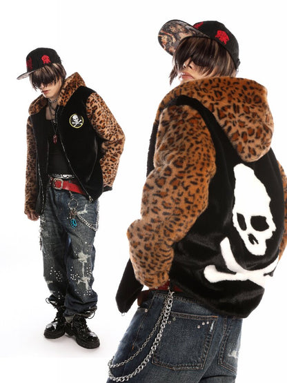 Dark Punk Leopard Skull Coat【s0000019280】