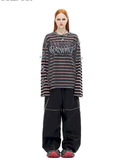 Authentic Two-Piece Striped T-Shirt【s0000014009】