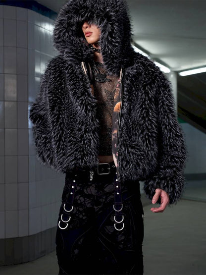 Cat Print Reversible Fleece Jacket【s0000014414】