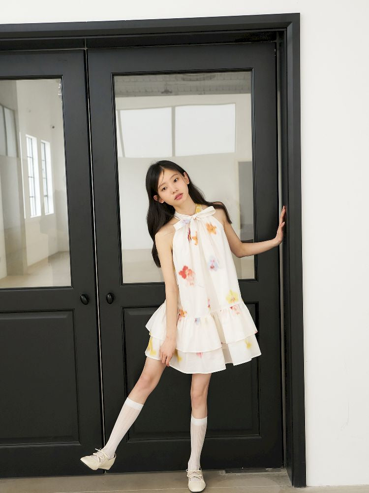 Bow Tie Hanging Neck Dress【s0000011956】