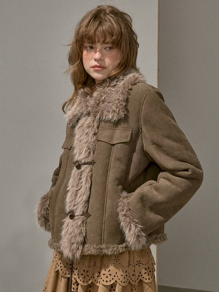 Faux Fur Collar Jacket【s0000014409】