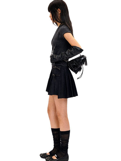 Irregular Star Studded Pleated Skirt【s0000016415】