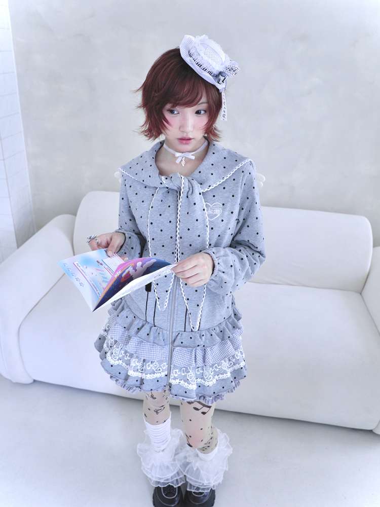 Antique Ghost Girl Gray Sailor Dress【s0000014696】