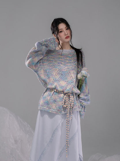 Flowing Shadow Gray Lace Skirt【s0000015734】