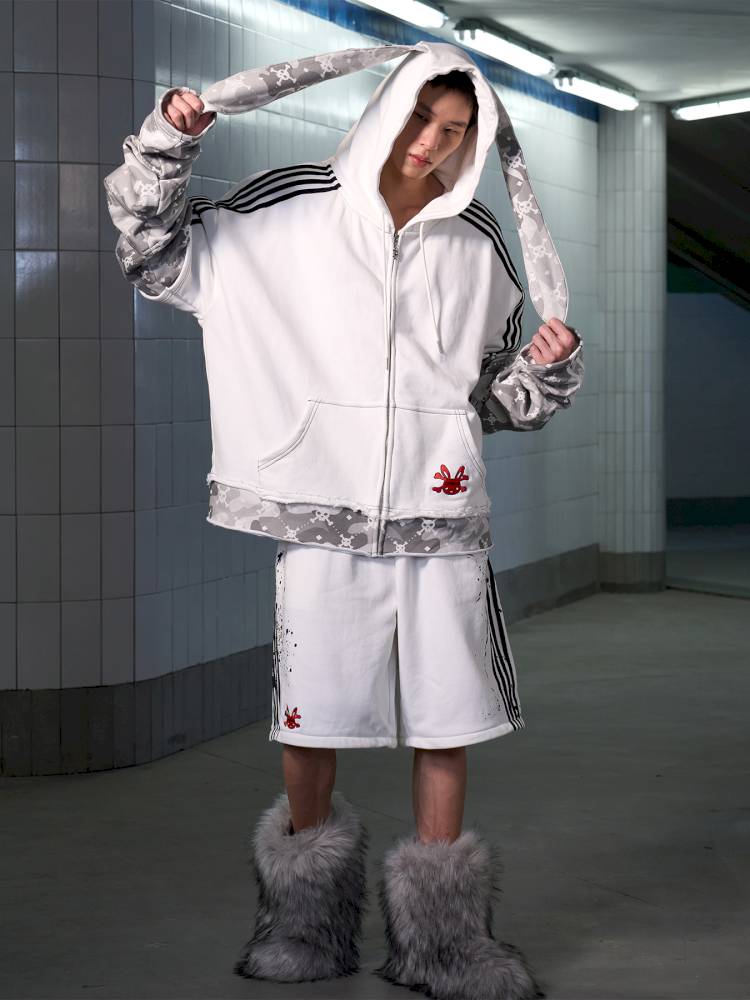 Faux Two-Piece Skull Print Sweatpants【s0000014420】