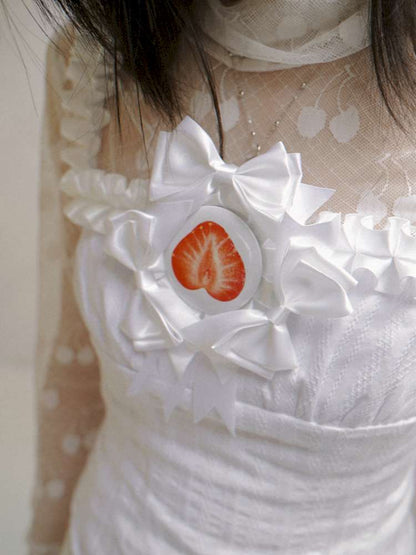 Polka Dot Strawberry Badge Camisole Top【s0000014939】