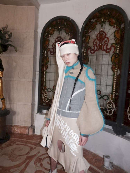 Fur Paneled Polar Fleece Coat【s0000015148】