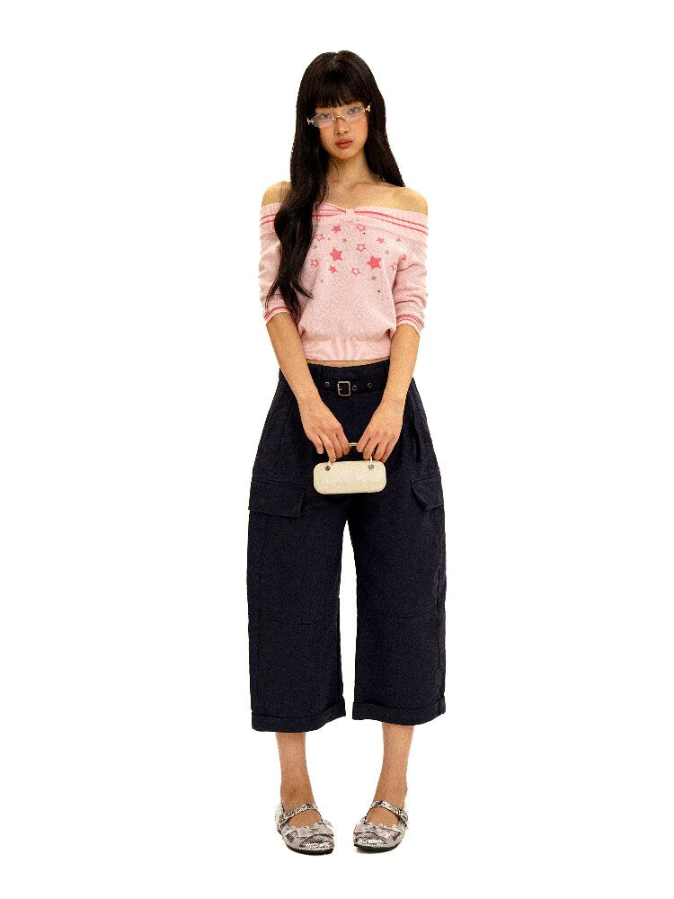 Star Diamond One Shoulder Knit【s0000016116】