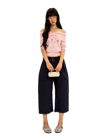 Star Diamond One Shoulder Knit【s0000016116】