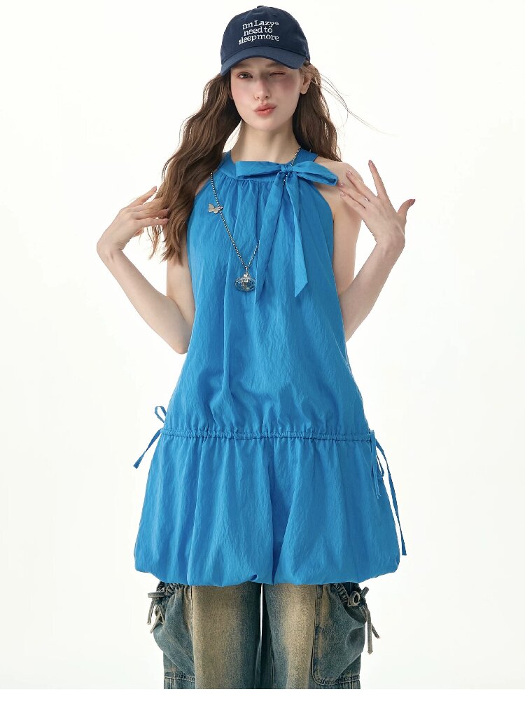 Summer Halter Off-Shoulder Dress【s0000017251】
