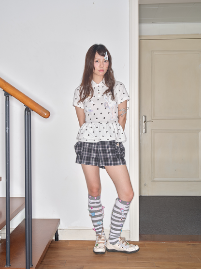 Dreamy Vibe Polo Neck Short Sleeve Top【s0000018714】