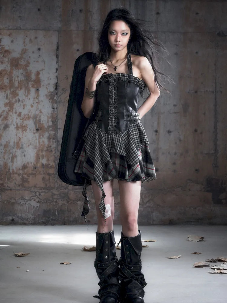 Faded Button Leather Leg Covers【s0000013963】