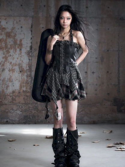 Faded Button Leather Leg Covers【s0000013963】