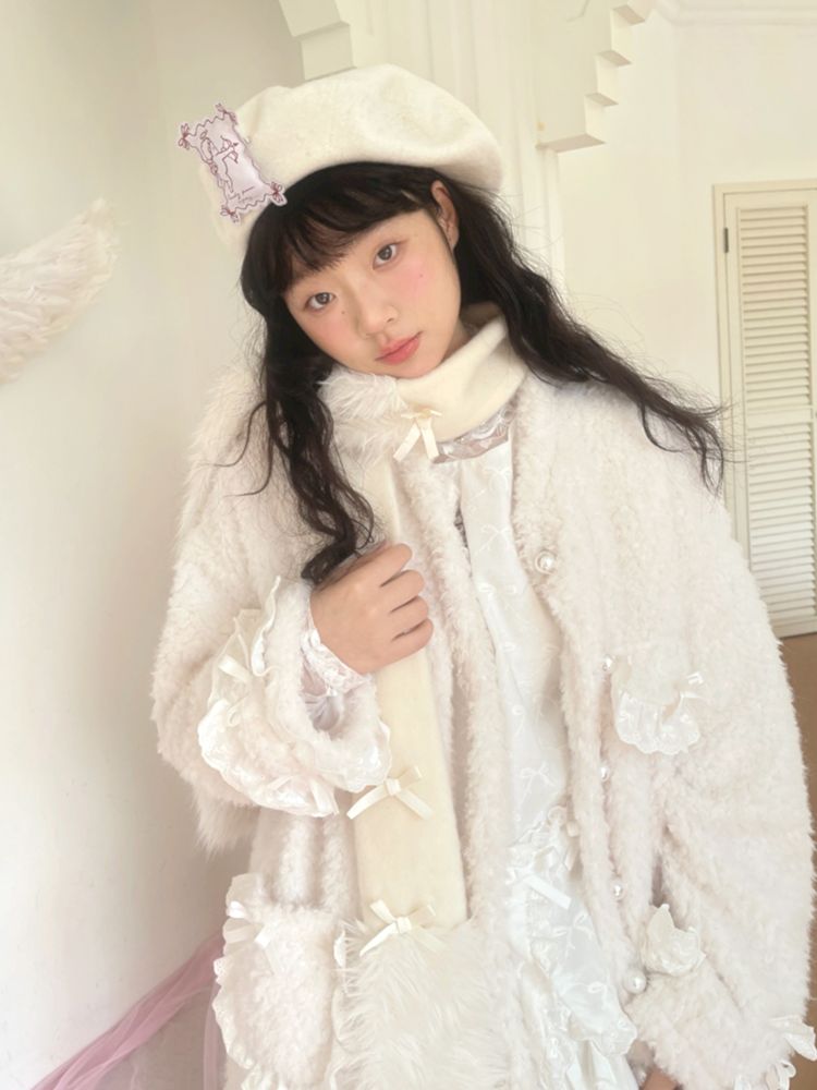 Long Warm Bow Coat Jacket【s0000010884】