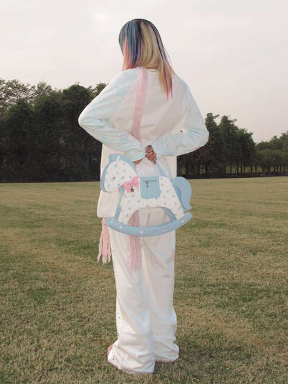 Horse Rolling Trojan Tote Bag【s0000015381】