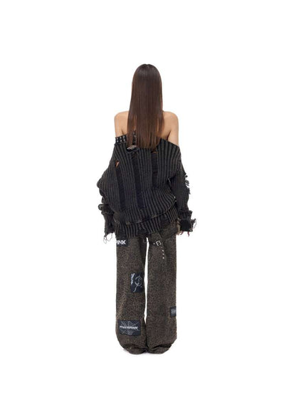 Rivet Destruction Rock Knit Sweater【s0000015119】