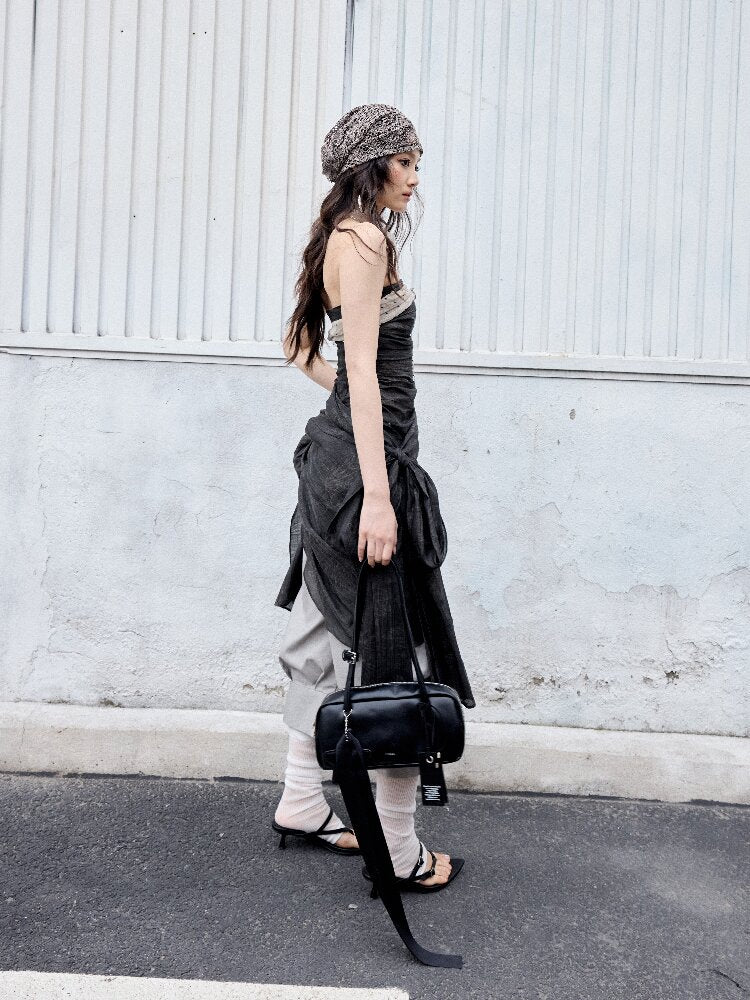 Romantic Lace-Up Bow Bandeau Top【s0000016866】