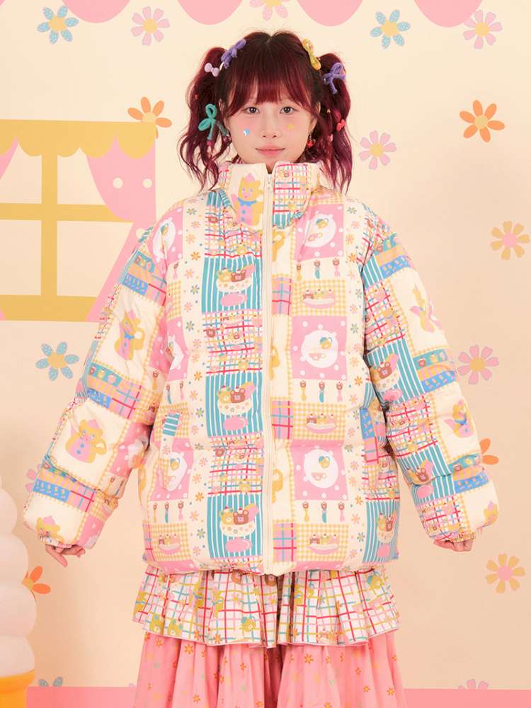 Showa Sweets House White Duck Down Jacket【s0000015167】