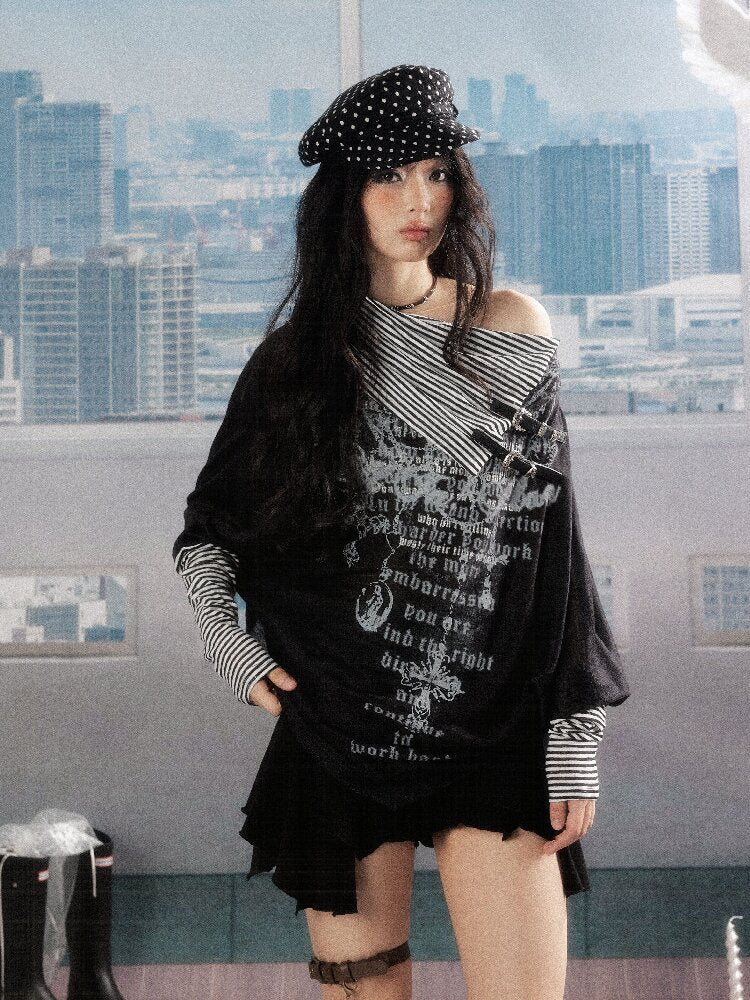 Pleated Irregular A-Line Skirt【s0000016271】