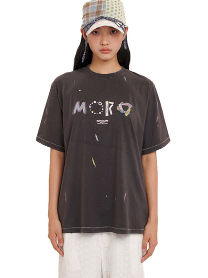 Round neck loose retro casual short-sleeved T-shirt【s0000013458】