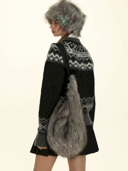 Fair Isle Striped Knit Top【s0000006024】