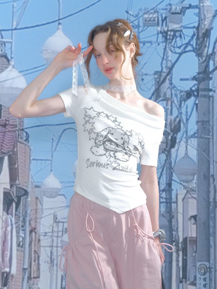 Irregular Short Sleeve T-Shirt【s0000012231】