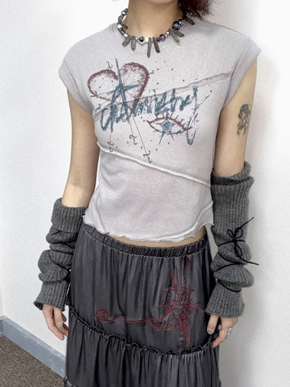 Irregular Short Sleeve Loose T-shirt【s0000012282】