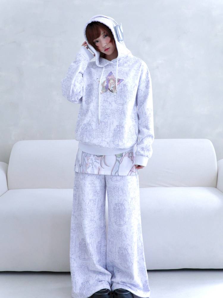 Star-Print Hoodie【s0000014438】