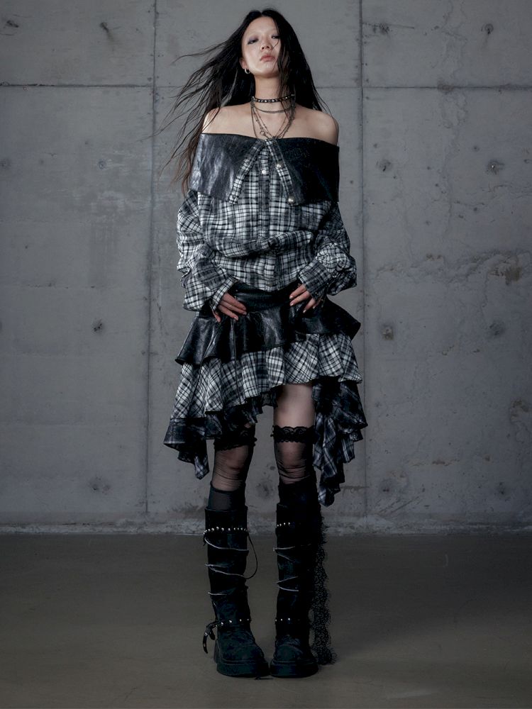 Back leather long sleeve sweater jacket【s0000013477】