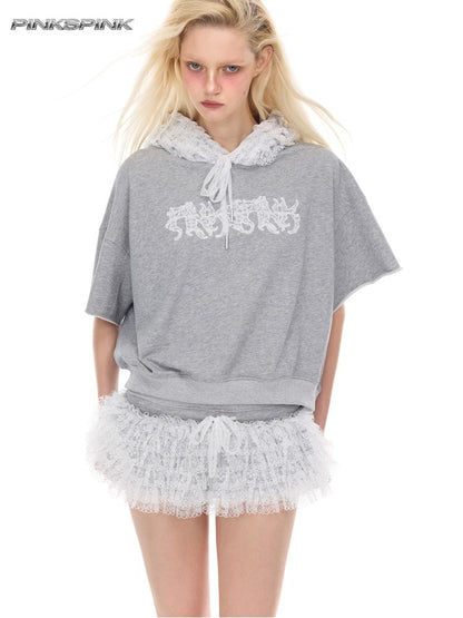 Hooded backless sports T-shirt【s0000012988】